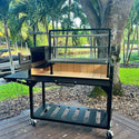 Tagwood Freestanding Argentine Santa Maria Wood Fire & Charcoal Gaucho Grill - Cold-Roll Steel