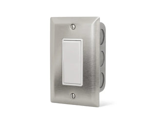 Infratech Flush Mounted Single On/Off Switch for Indoor or Protected Areas