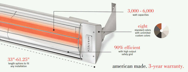 Infratech 5200 Watt Dual Element 48 Inch Marine Grade W-Series Electric Heater