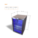 Mont Alpi 19 Inch Outdoor Refrigerator with Glass Door and Lock