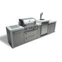 Mont Alpi 4 Burner Deluxe Series Island with a Kegerator