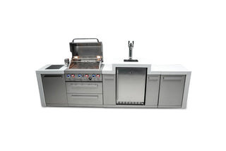 Mont Alpi 4 Burner Deluxe Series Island with a Kegerator
