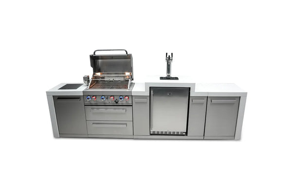Mont Alpi 4 Burner Deluxe Series Island with a Kegerator
