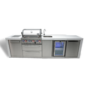 Mont Alpi 4 Burner Deluxe Island with Beverage Center -MA400-DBEV