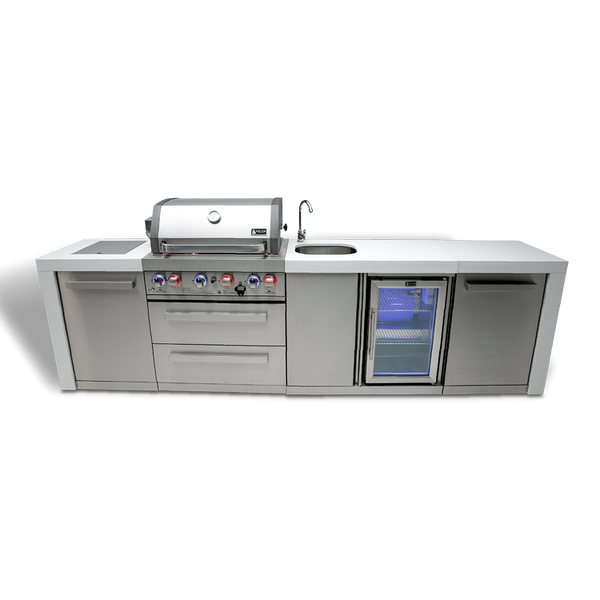 Mont Alpi 4 Burner Deluxe Island with Beverage Center -MA400-DBEV