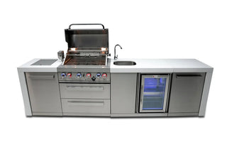 Mont Alpi 4 Burner Deluxe Island with Beverage Center -MA400-DBEV