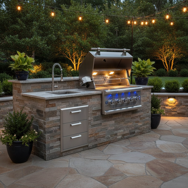 American Made Grills Muscle 36 Inch Hybrid Built In Grill
