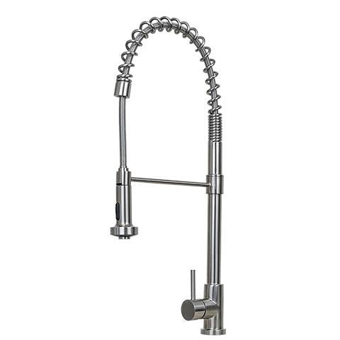 E-Stainless Kitchen: Single Handle w/ Pull Out Spray, Pre-Rinse Style