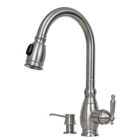 E-Stainless Poseidon KPS3034, Soap Dispenser, Strainer, Grates, and VSR703