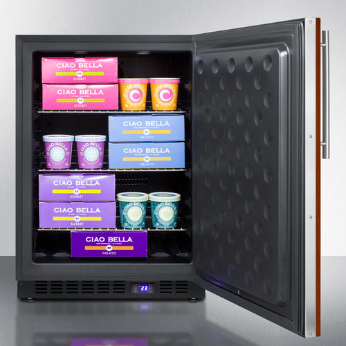 Summit 24 Inch Outdoor Freezer with Panel Ready Solid Door