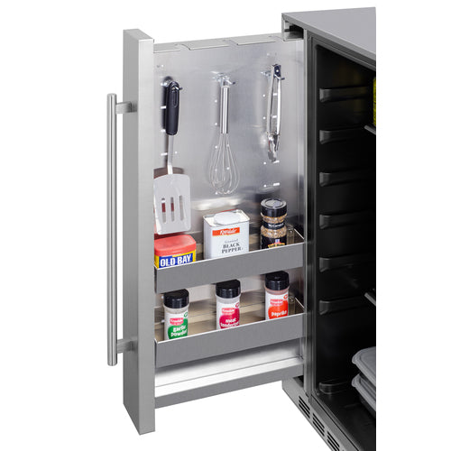 Summit 24 Inch Outdoor Refrigerator with Solid Door and Lock