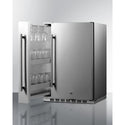 Summit 24 Inch Outdoor Refrigerator with Solid Door and Lock