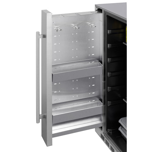 Summit 24 Inch Outdoor Refrigerator with Solid Door and Lock