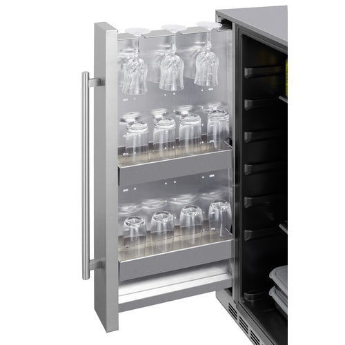 Summit 24 Inch Outdoor Refrigerator with Solid Door and Lock