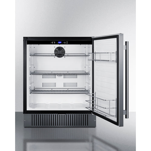 Summit 27 Inch Outdoor Refrigerator with Solid Door and Lock