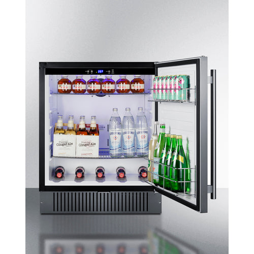 Summit 27 Inch Outdoor Refrigerator with Solid Door and Lock
