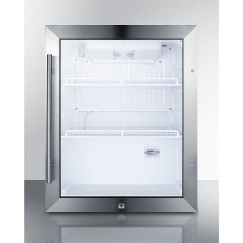 Summit 18 Inch Outdoor Beverage with Glass Door and Lock