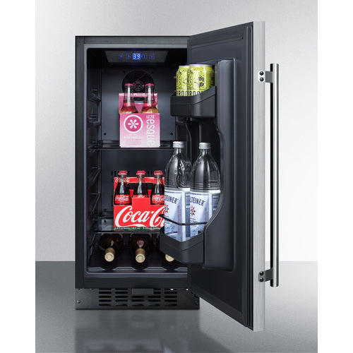 Summit 15 Inch Outdoor Refrigerator with Solid Door and Lock