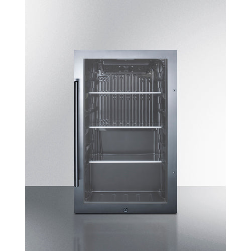Summit 19 Inch Outdoor ADA Beverage Center with Glass Door and Lock