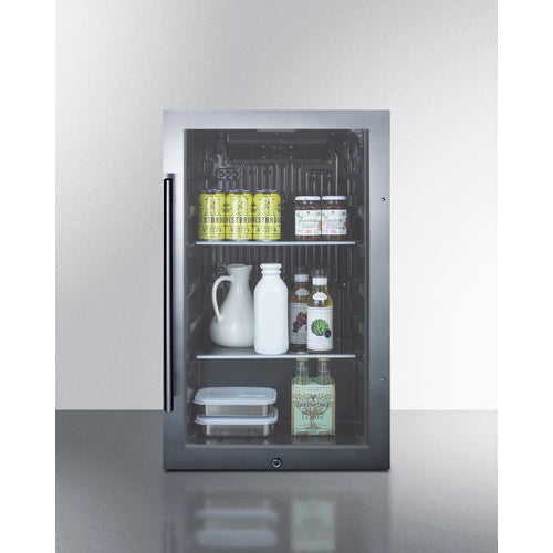 Summit 19 Inch Outdoor ADA Beverage Center with Glass Door and Lock