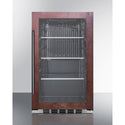 Summit 19 Inch Outdoor Beverage Center with Panel Ready Glass Door 