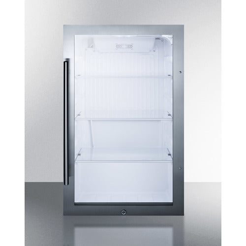 Summit 19 Inch Outdoor Beverage Center with Glass Door