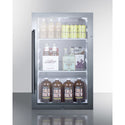 Summit 19 Inch Outdoor Beverage Center with Glass Door