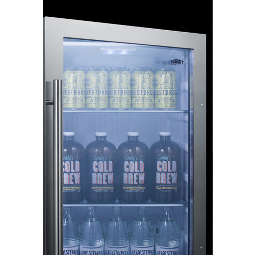 Summit 19 Inch Outdoor Beverage Center with Glass Door