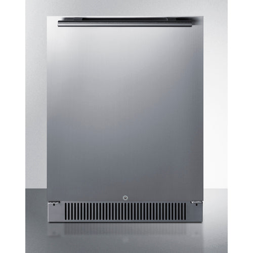 Summit 24 Inch Outdoor Refrigerator with Solid Door and Lock