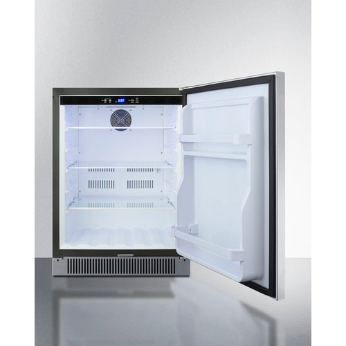 Summit 24 Inch Outdoor Refrigerator with Solid Door and Lock