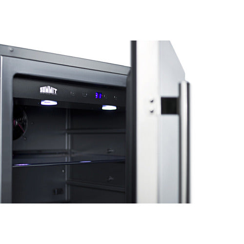 Summit 24 Inch Outdoor Refrigerator with Solid Door and Lock