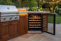 American Made Grills 24 Inch Outdoor Wine Cooler with Glass Door and Lock
