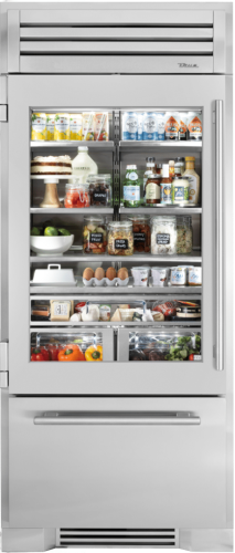 True 36 inch refrigerator/bottom freezer - Stainless Steel - Stainless Glass Door