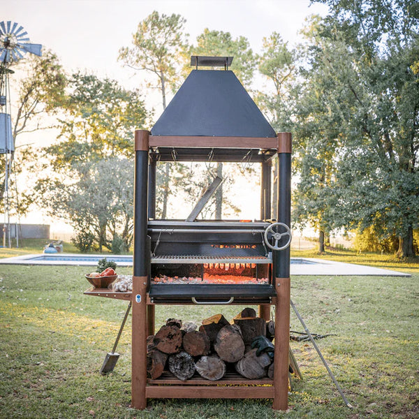 Tagwood The BEAST Argentine Santa Maria Style Wood Fire & Charcoal Gaucho Grill - Cold-Roll Steel