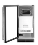 Summerset Stainless steel refrigerator with open door