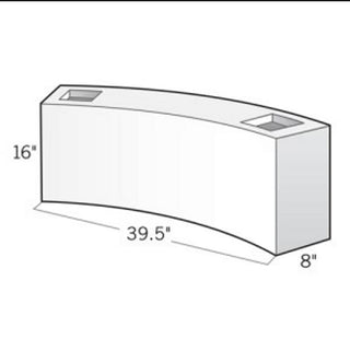 LOC Outdoor Curved Seating Wall (1/8 Circle)