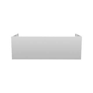 A Summerset  rectangular, light-gray metal object with angled edges on top.
