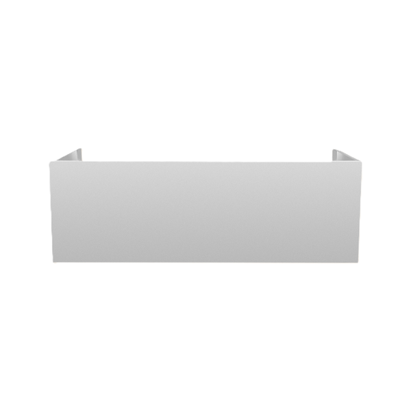 A Summerset  rectangular, light-gray metal object with angled edges on top.
