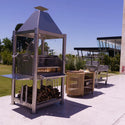 Tagwood The BEAST Argentine Santa Maria Style Wood Fire & Charcoal Gaucho Grill - All Stainless Steel