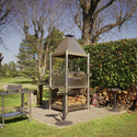Tagwood The BEAST Argentine Santa Maria Style Wood Fire & Charcoal Gaucho Grill - All Stainless Steel