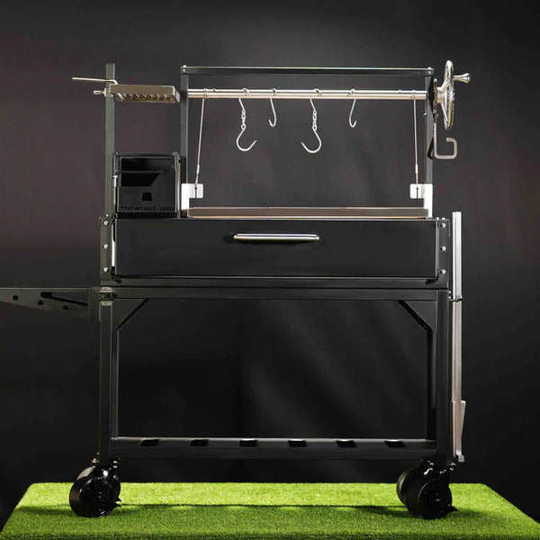 Tagwood Freestanding Argentine Santa Maria Wood Fire & Charcoal Gaucho Grill - Cold-Roll Steel