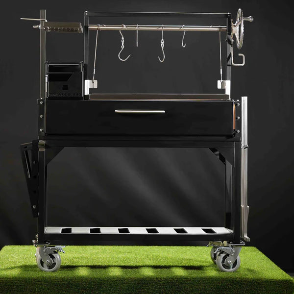 Tagwood Freestanding Argentine Santa Maria Wood Fire & Charcoal Gaucho Grill - Cold-Roll Steel