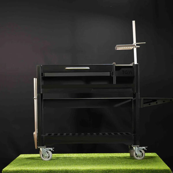 Tagwood Freestanding Argentine Wood Fire & Charcoal Gaucho Grill- Cold-Roll Steel