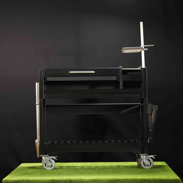 Tagwood Freestanding Argentine Wood Fire & Charcoal Gaucho Grill- Cold-Roll Steel