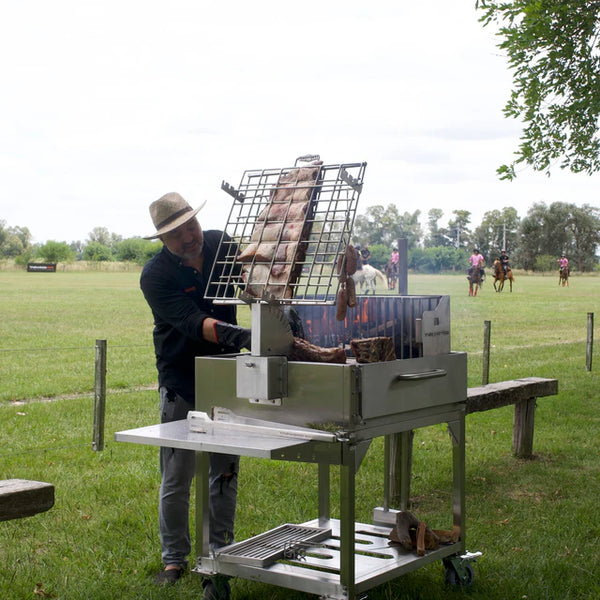 Tagwood Freestanding Argentine Charcoal Gaucho Grill with Firebox