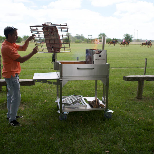 Tagwood Freestanding Argentine Charcoal Gaucho Grill with Firebox
