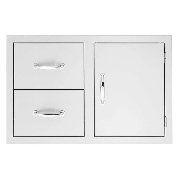 Summerset 33 Inch 2-Drawer & Access Door Combo Masonry Frame Return