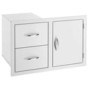 Summerset 33 Inch 2-Drawer & Access Door Combo Masonry Frame Return