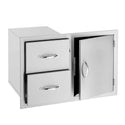 Summerset 33 Inch 2-Drawer & Access Door Combo Masonry Frame Return