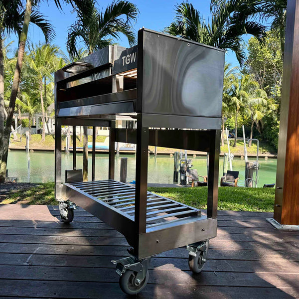 Tagwood Freestanding Argentine Wood Fire & Charcoal Gaucho Grill